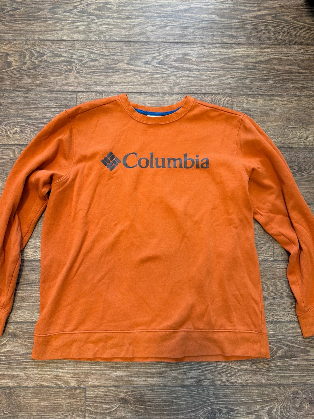 Columbia Orange Crewneck with Navy Logo